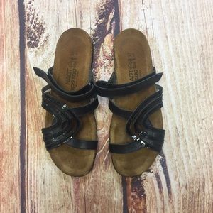 NAOT black slip on sandals